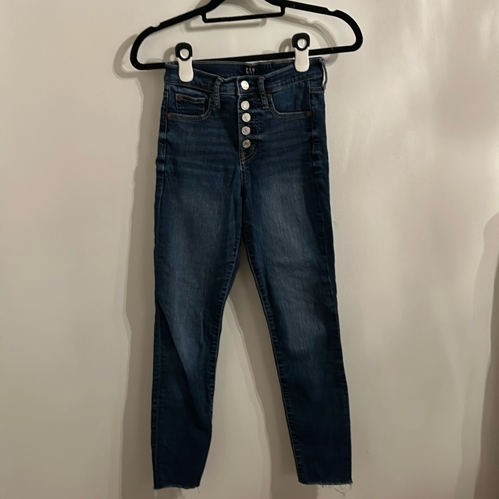 GAP denim jeans, regular fit, true skinny | blue wash